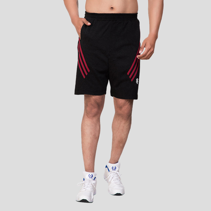 MEN IN BLUE SHORTS KNITTED BLACK