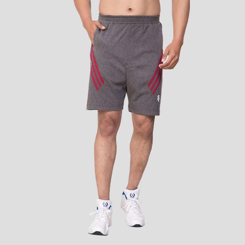 MEN IN BLUE SHORTS KNITTED GREY