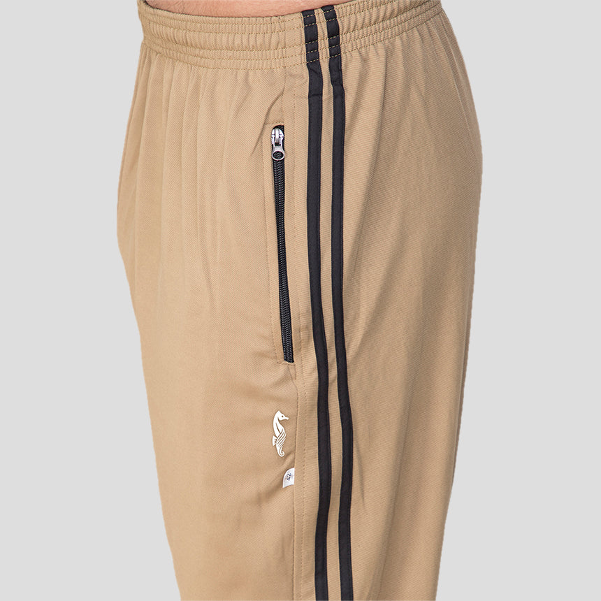 TRACK PANT KHAKI BLACK STRIPES