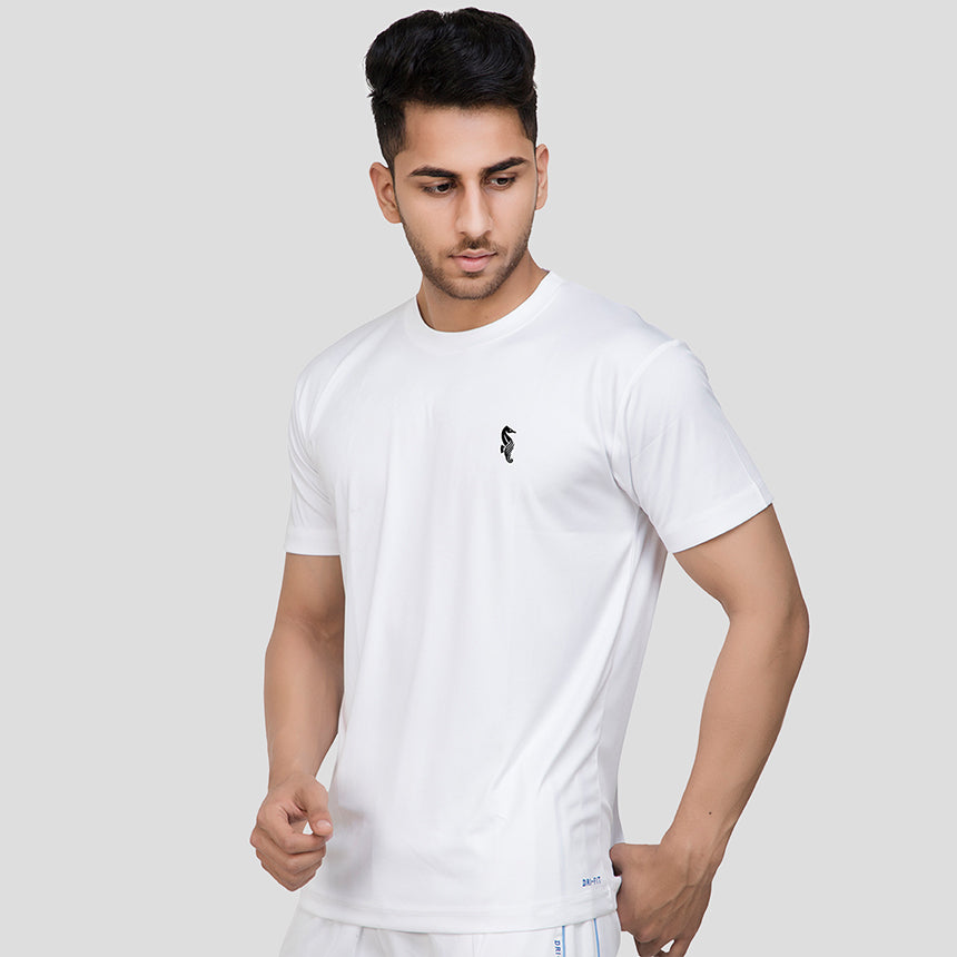 MENS T-SHIRT R/NECK WHITE 0107