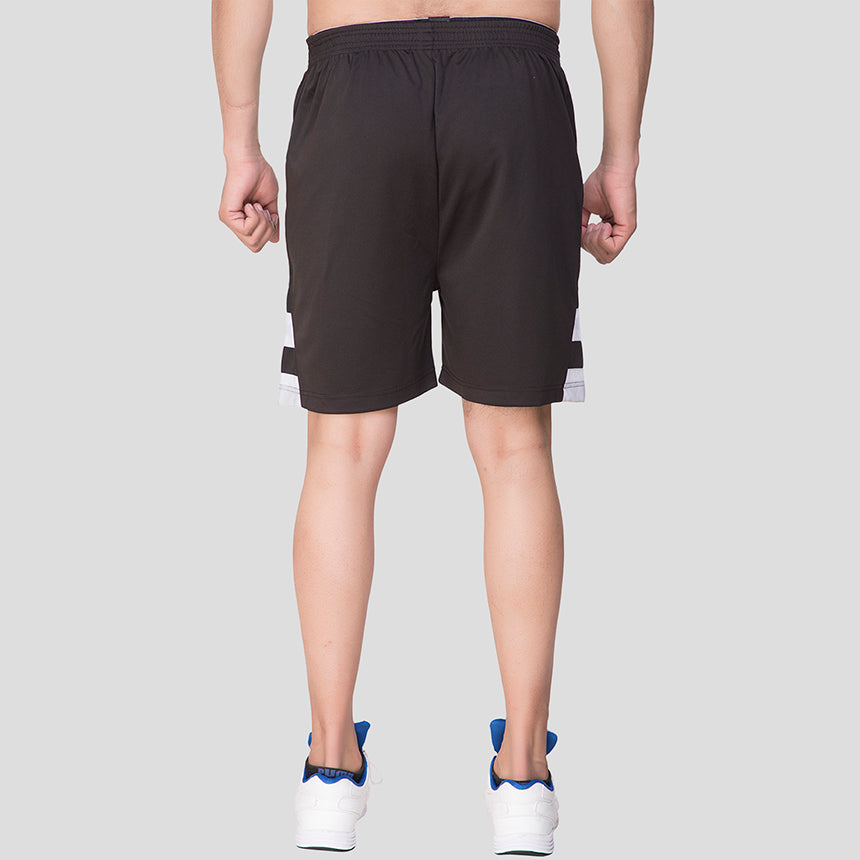 MEN IN BLUE SHORTS KNITTED BLACK W MESH