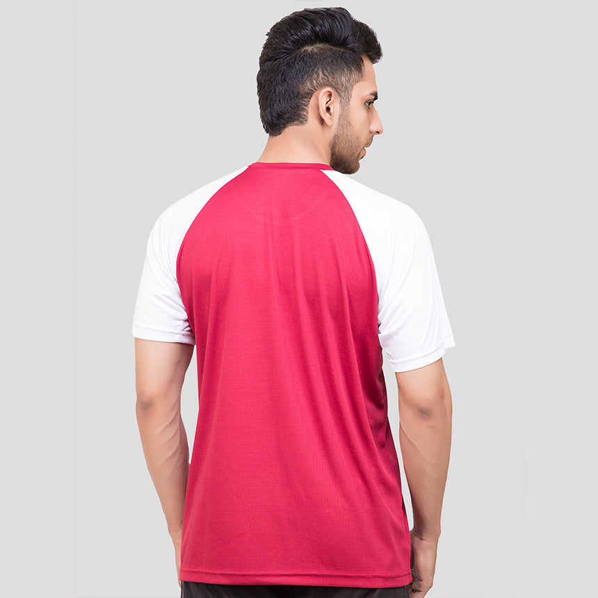 MEN IN BLUE DRY-FIT WRANGLER SLEEVE RED T-SHIRT