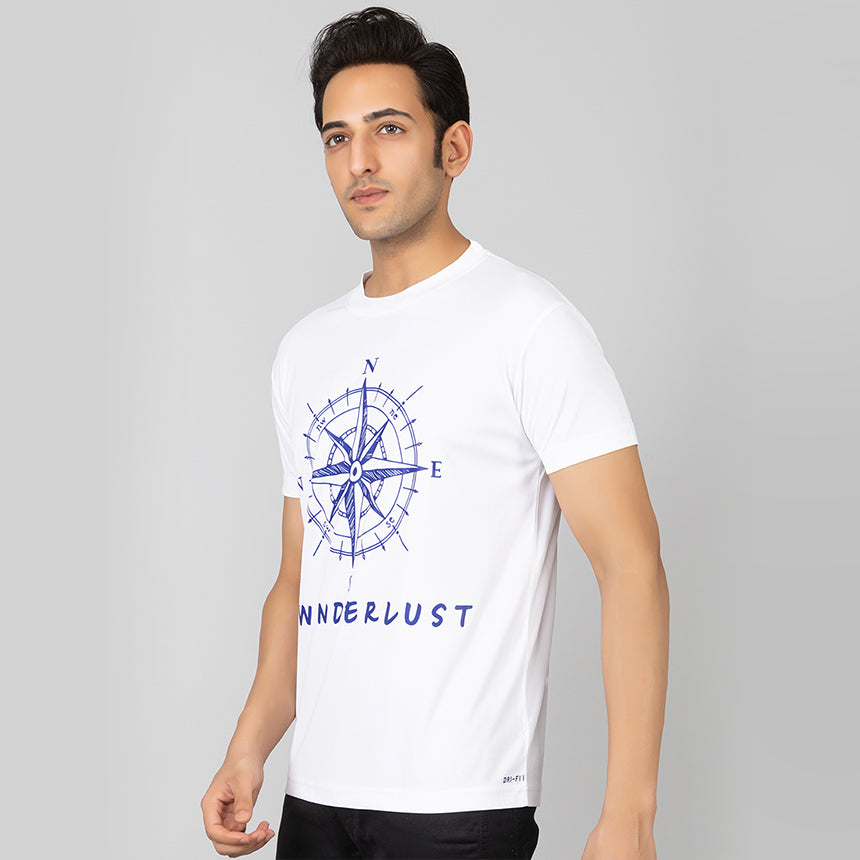 MEN IN BLUE DRY-FIT PRINTED WANDERLUS DESIGN