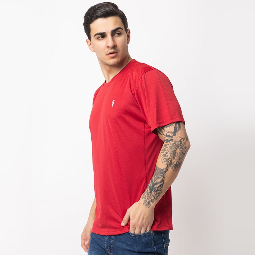 MEN IN BLUE DRY-FIT RED TRAINING TEE