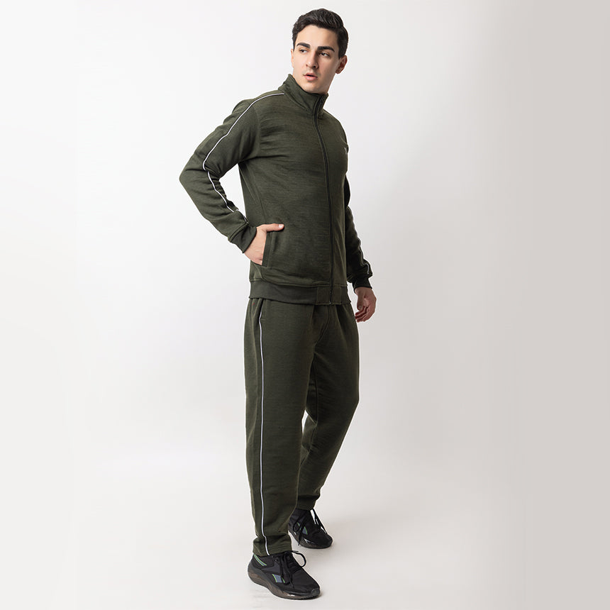 MEN IN BLUE TRACK SUIT FLEECE OLIVE