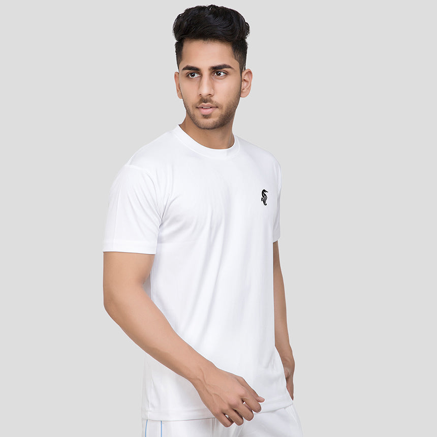 MENS T-SHIRT R/NECK WHITE 0107