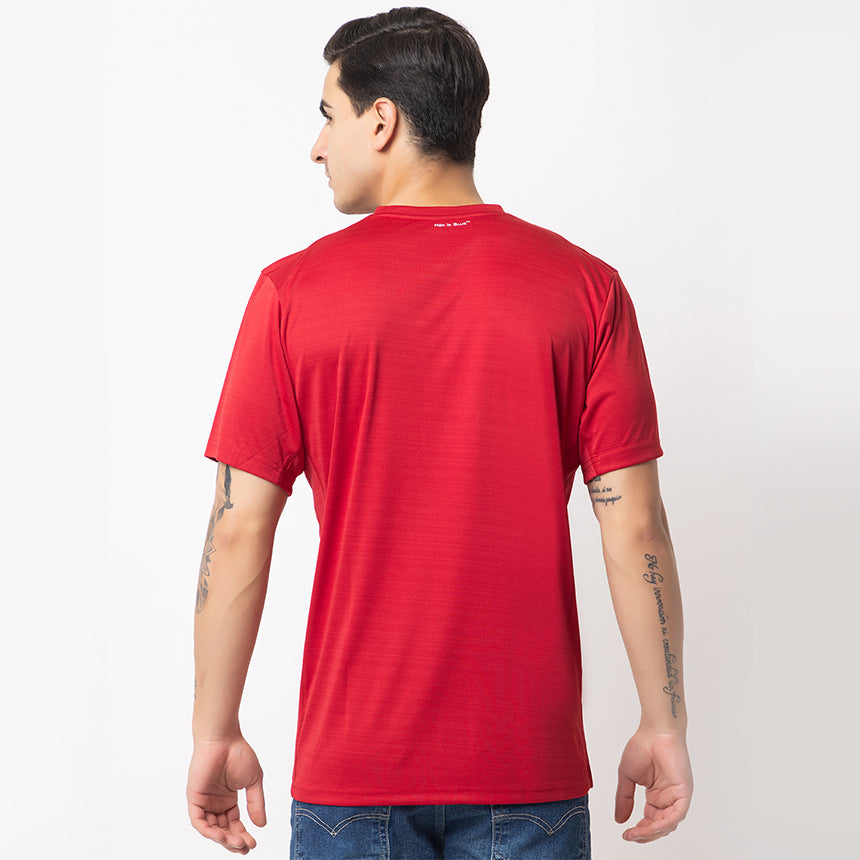 MEN IN BLUE DRY-FIT RED TRAINING TEE