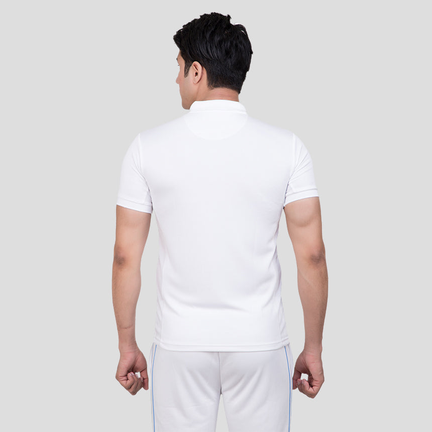 MENS T-SHIRT COLLAR WHITE H/S 0110