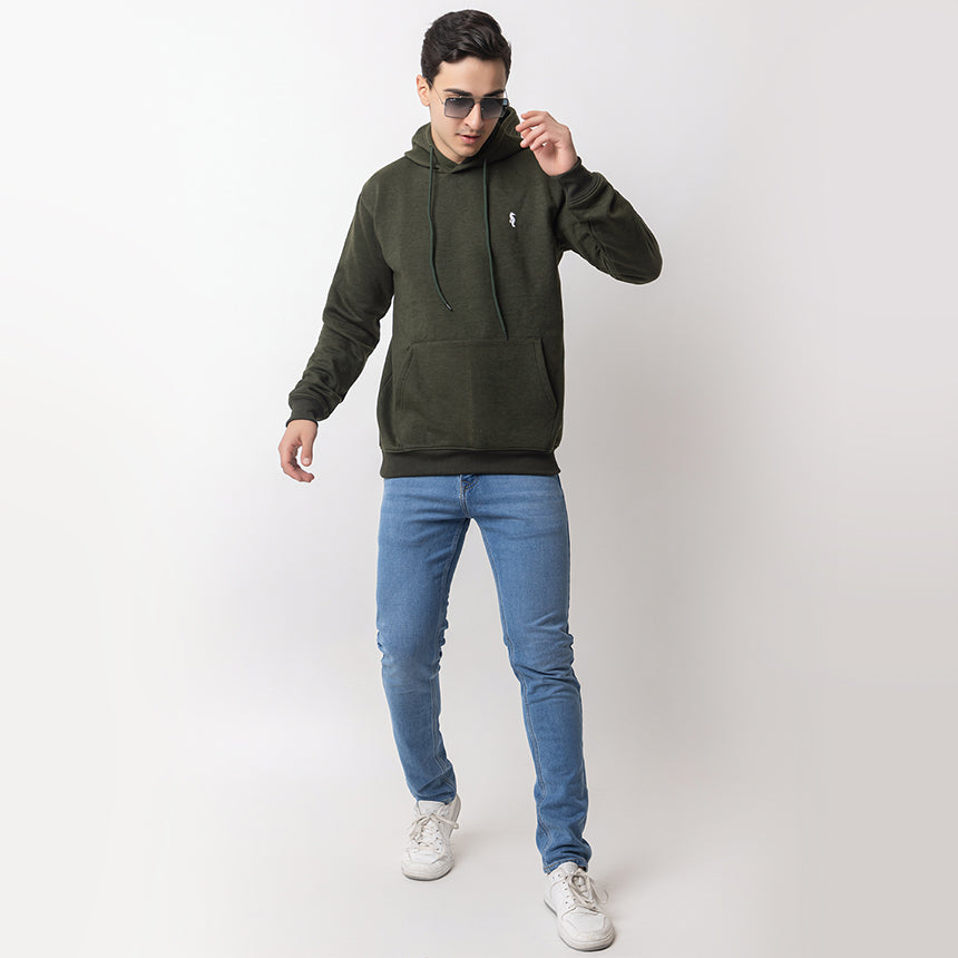 MEN IN BLUE OLIVE SWEATSHIRT FLEECE