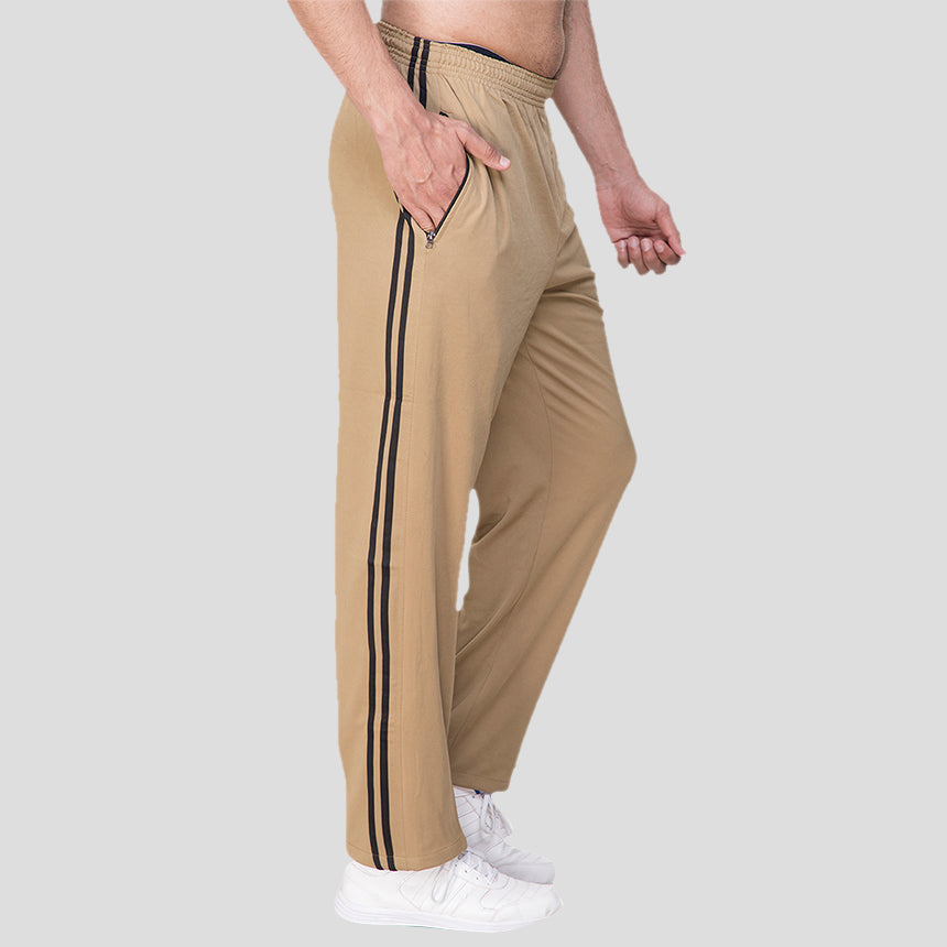 TRACK PANT KHAKI BLACK STRIPES