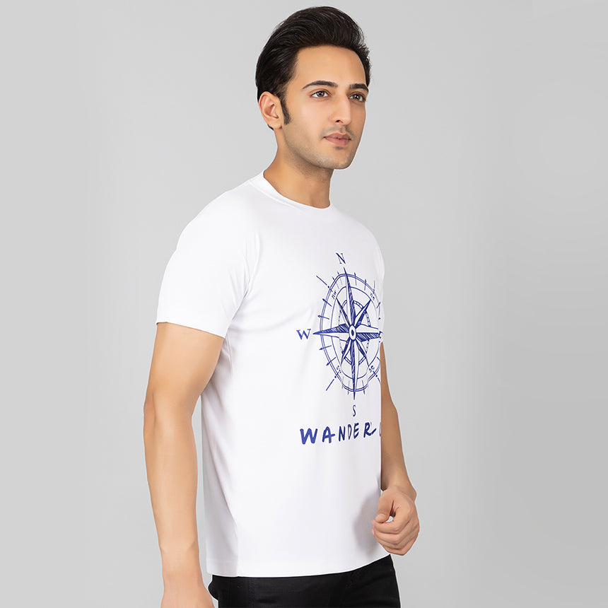 MEN IN BLUE DRY-FIT PRINTED WANDERLUS DESIGN