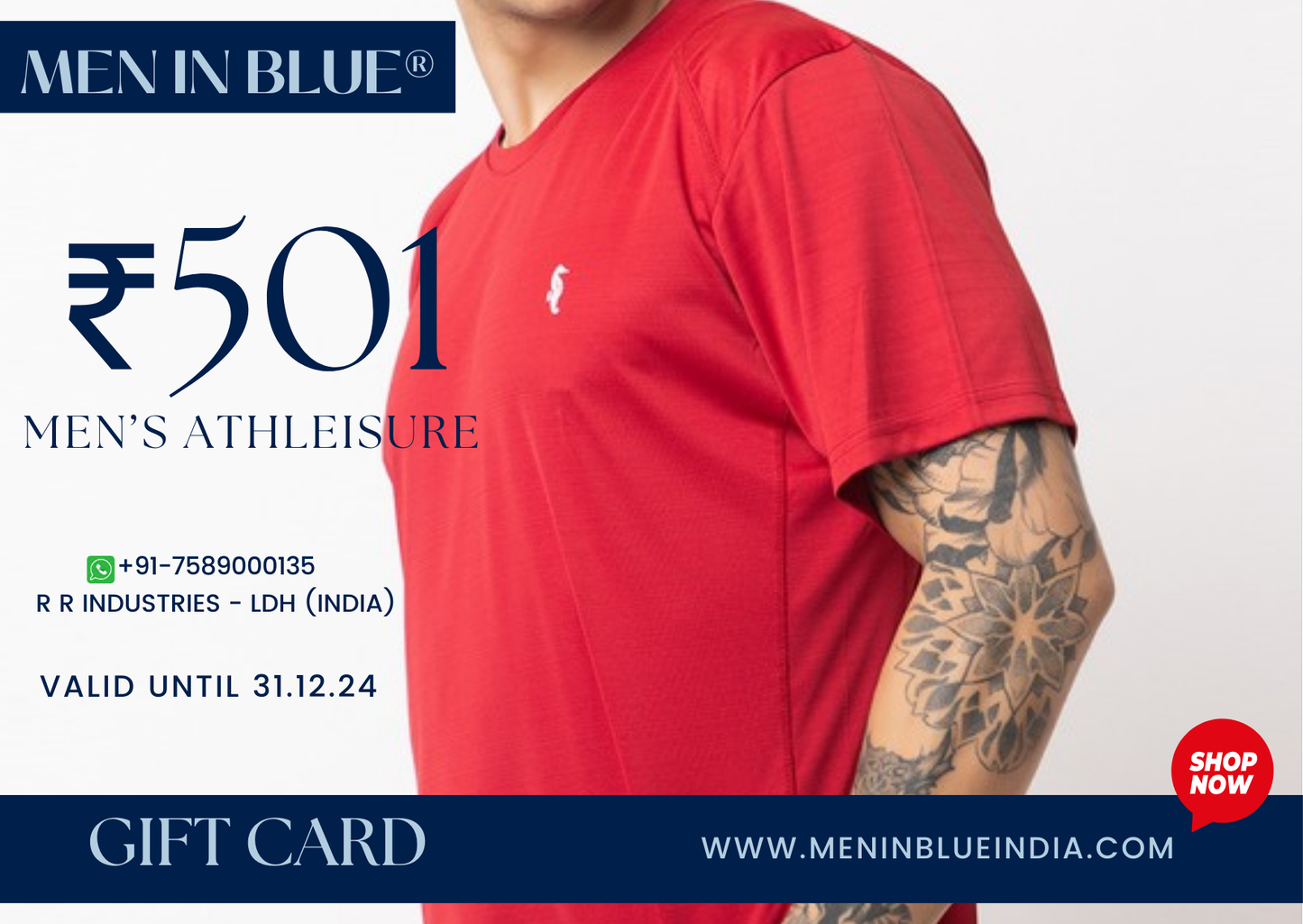 MEN IN BLUE GIFT CARD