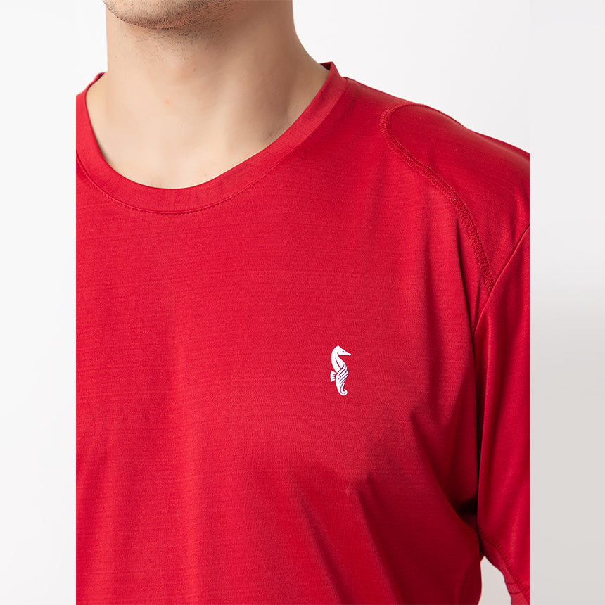 MEN IN BLUE DRY-FIT RED TRAINING TEE