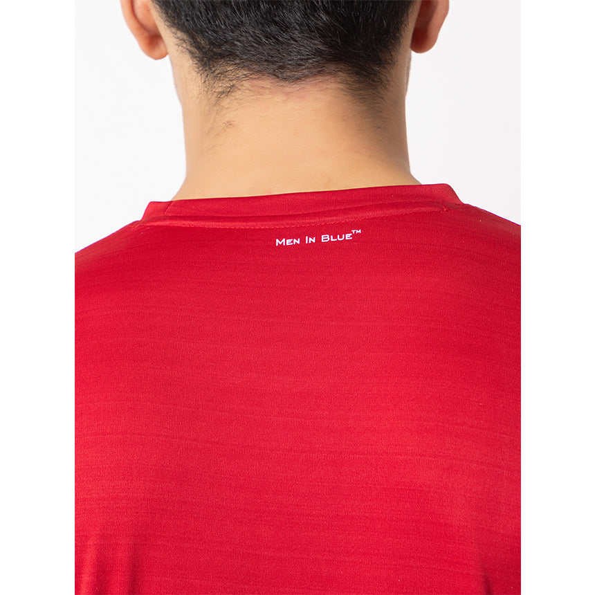 MEN IN BLUE DRY-FIT RED TRAINING TEE